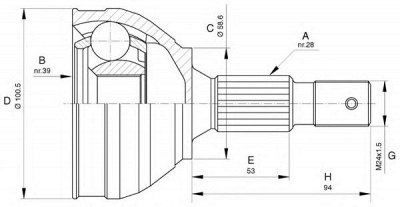 OPEN PARTS cvj565310 -  Шарнирный комплект, приводной вал